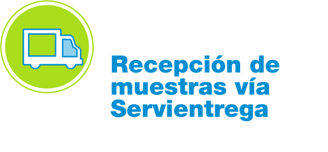 Recepción de muestras vía servientrega