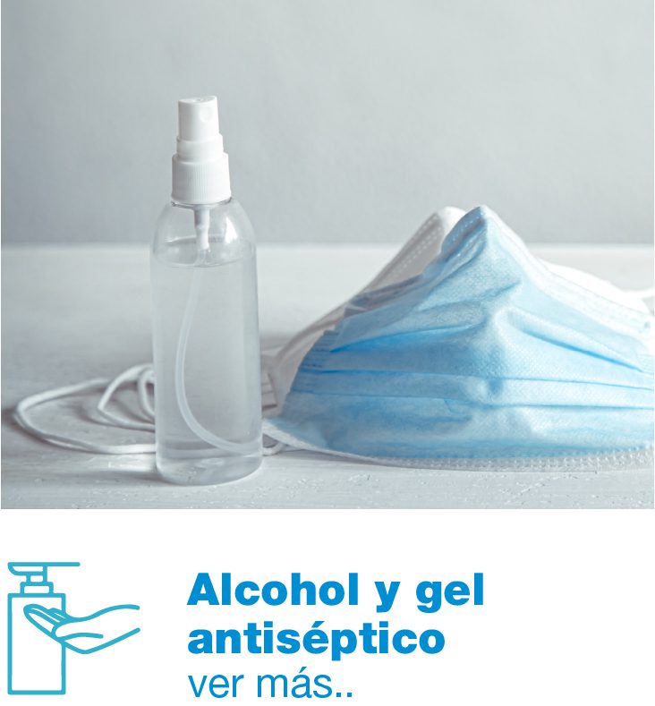 alcohol y gel antiséptico