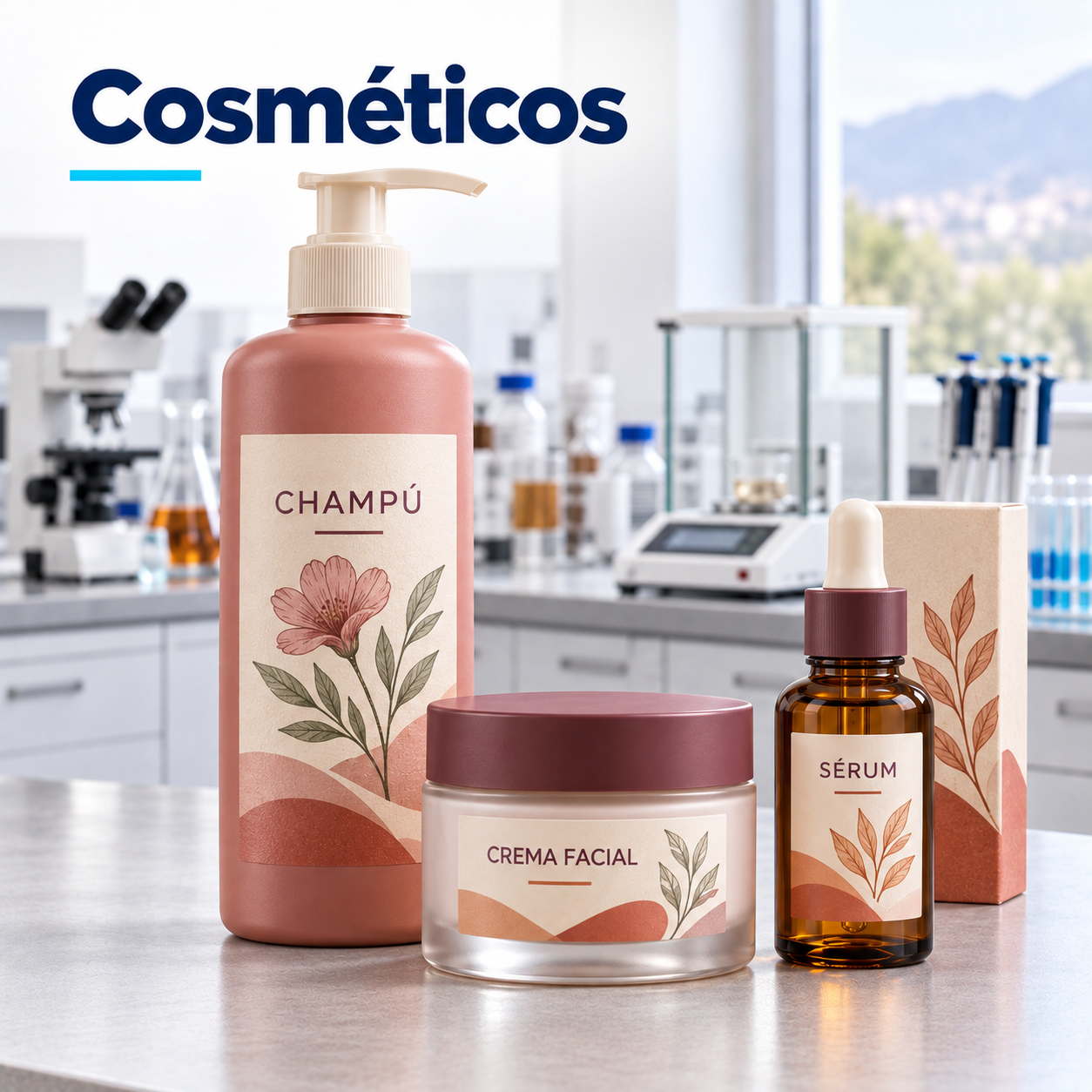 Análisis laboratorio para cosméticos